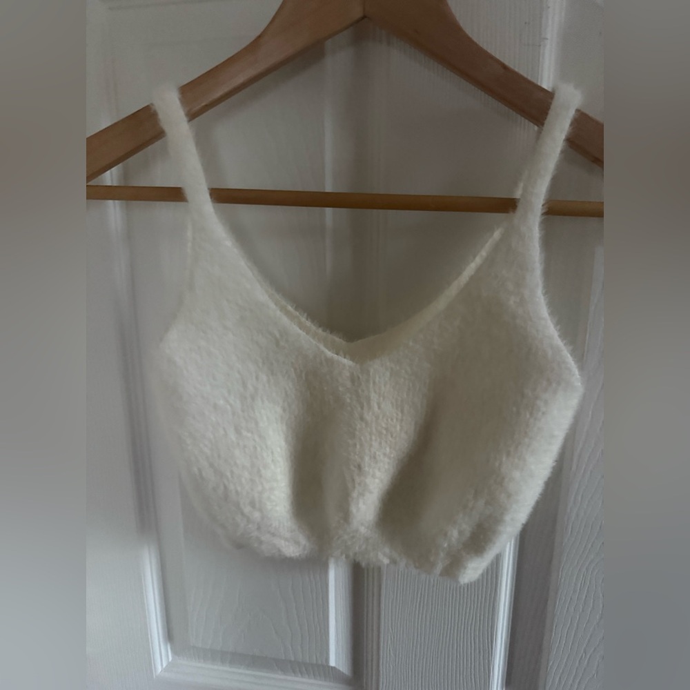 Elegant Cream Knit Tank Top